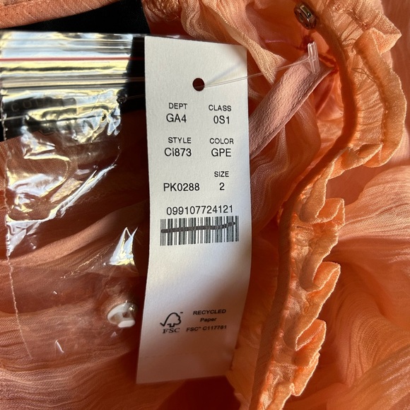 J. Crew tiered ruffle Orange Maxi dress - Picture 6 of 13